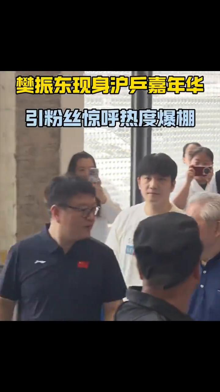 樊振东现身沪兵嘉年华，引粉丝惊呼热度爆棚。