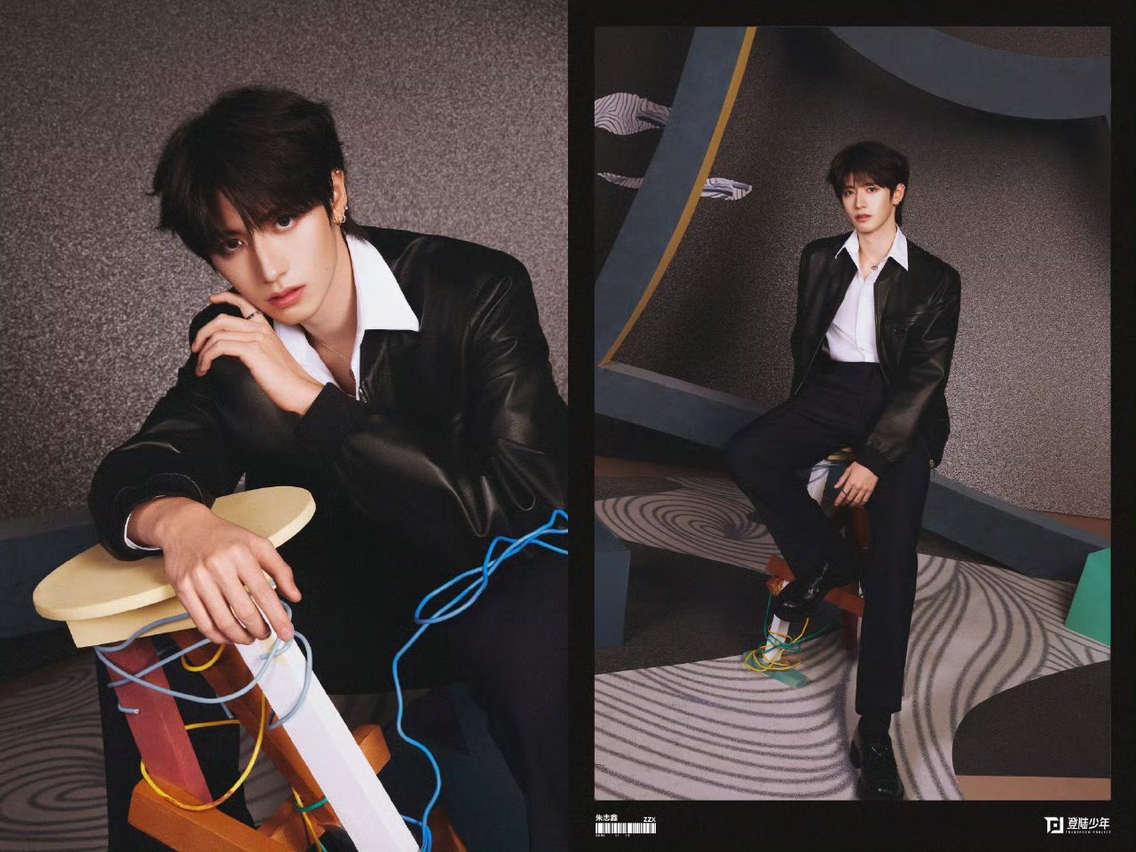 朱志鑫prada皮衣 朱志鑫尖叫之夜出图 朱志鑫Prada皮衣！！！ 