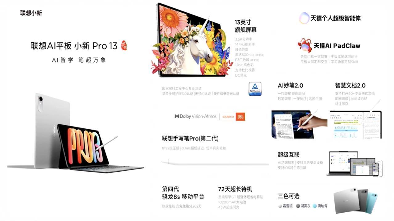 联想小新 Pro 13 发布，8+128GB 首发 2199 元、8+256GB