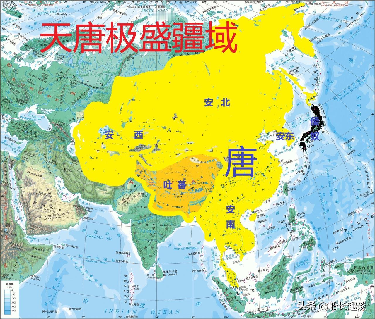 北至：北达北冰洋，最北约在亚洲极东北的北冰洋沿岸
南至：南达印度洋，最南约在马六