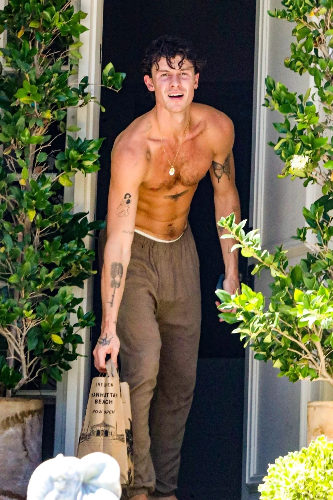【独家直击】Shawn Mendes 屋企门口收菜