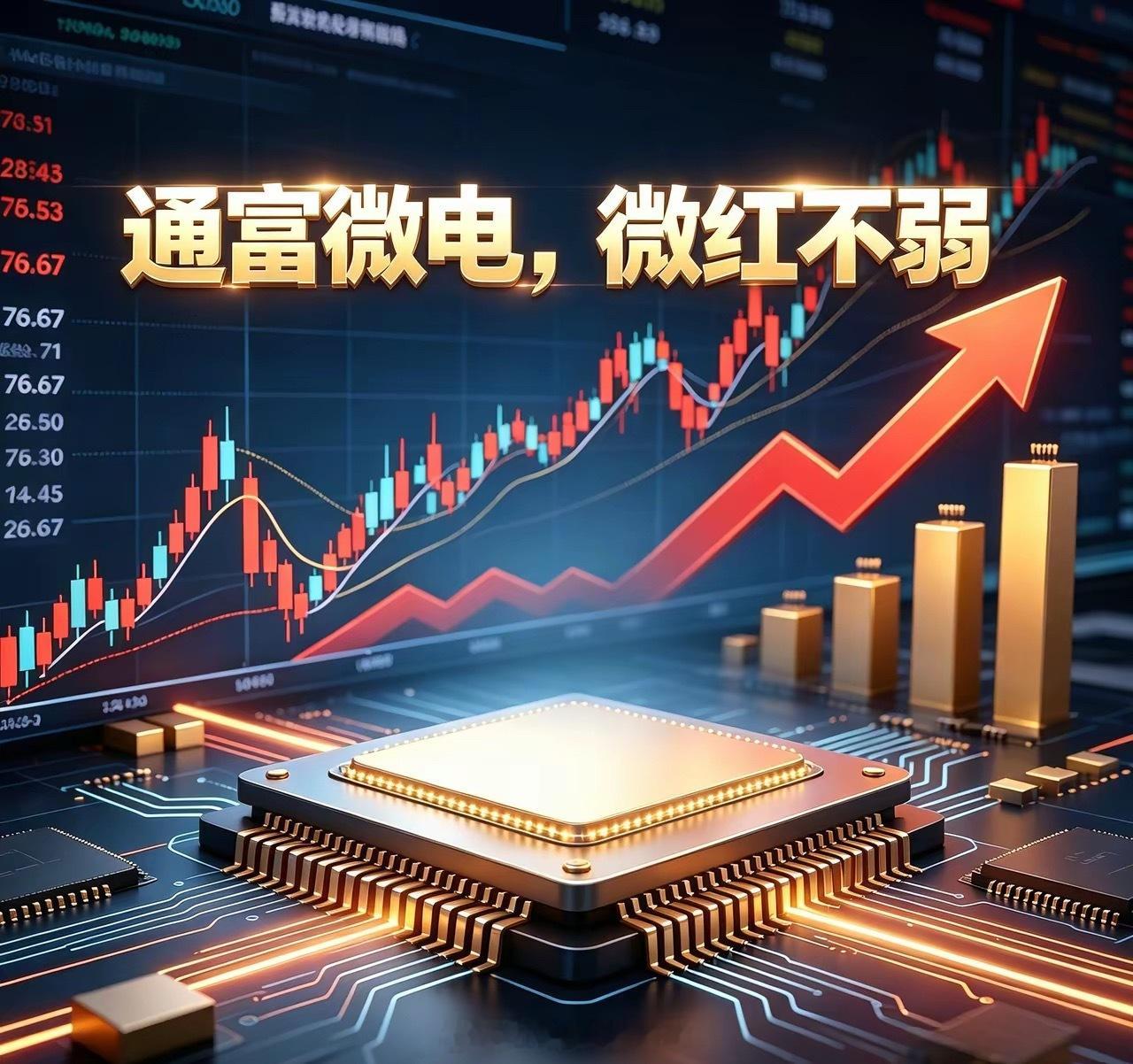 通富微电今日微涨0.04%。盘中最低砸至71元，尾盘却强力拉回76.67元，这“