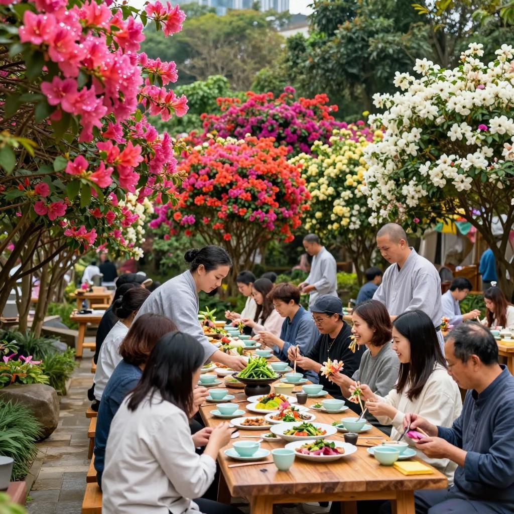 深圳大梧桐春花宴浪漫启幕！千人素宴+直升机赏花，春日打卡天花板来了！

当深圳的