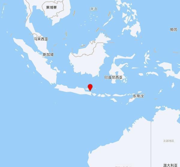 【欧洲地中海地震中心】发布，2025-10-01 08:25:34 在 巴厘海（