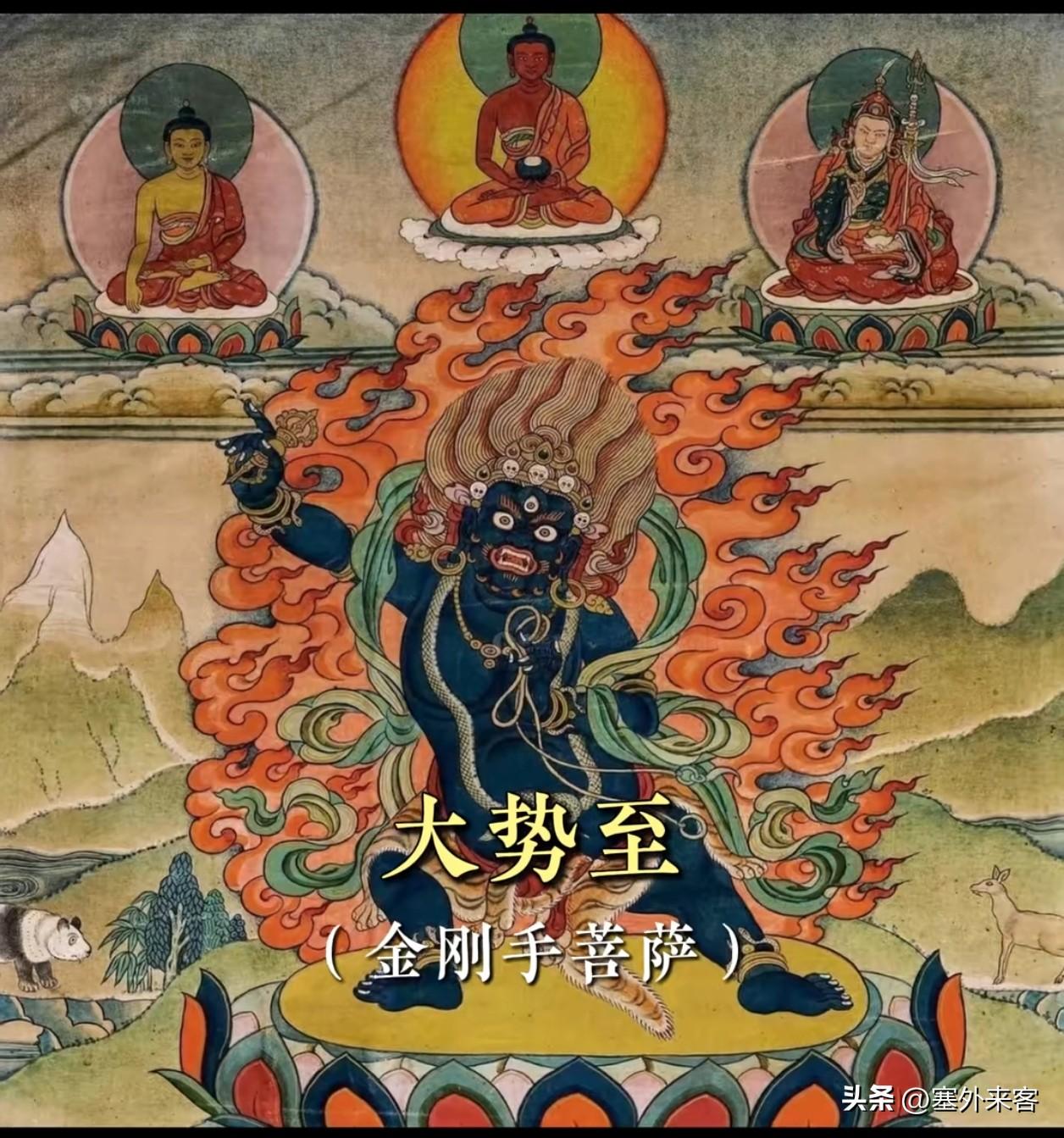 属马人的本命守护菩萨是大势至，两者“磁场最接近，感应力最强”。大势至菩萨也叫“大