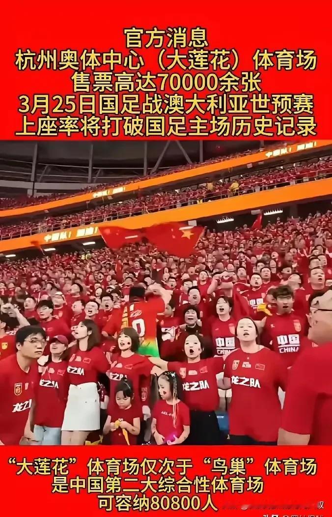 球迷是破纪录了，不知道国足能不能破纪录？