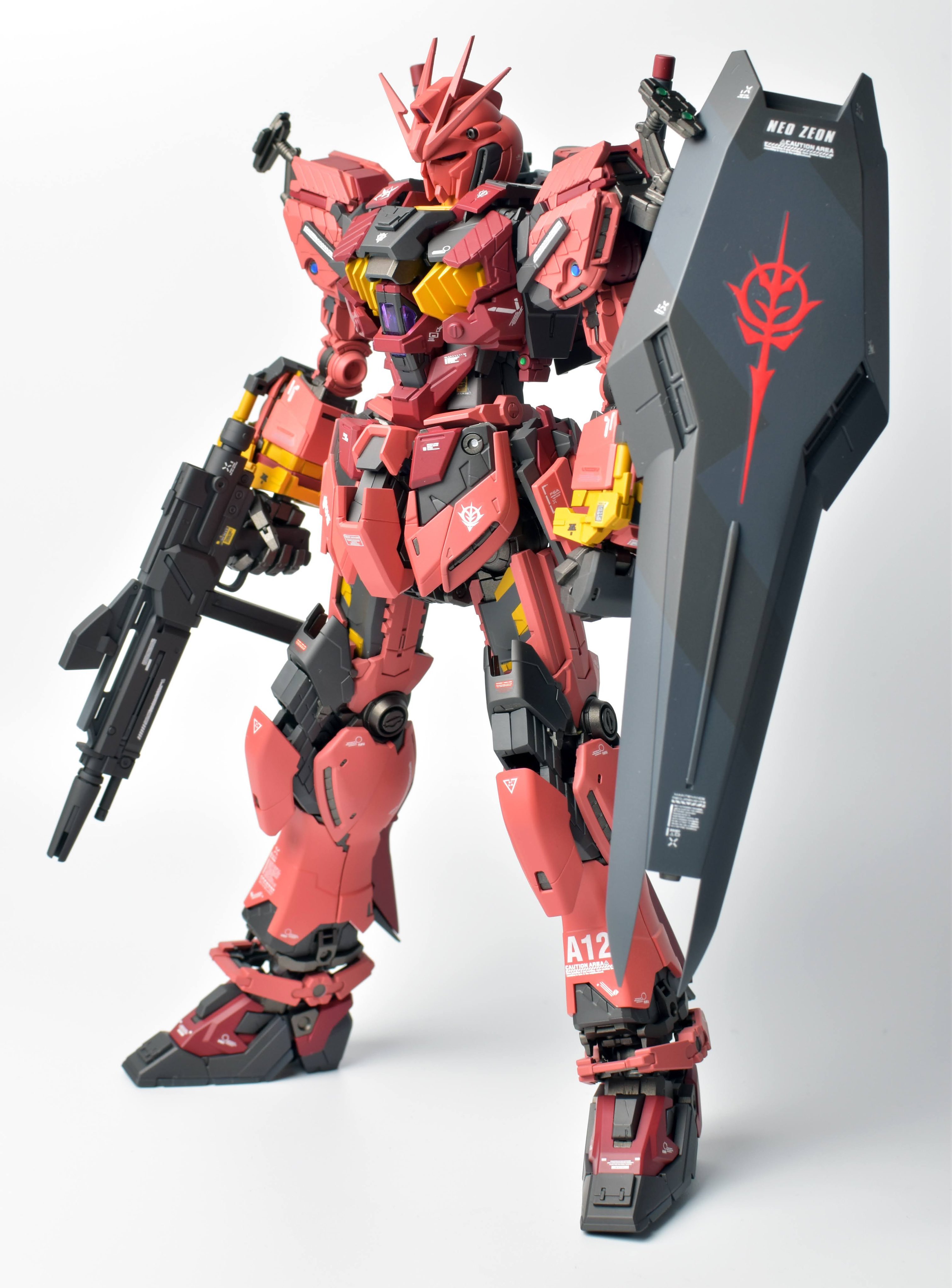 MG夏亚专用红叙述高达（by 型狐狸）高达模型[超话]高达模型 ​​​​