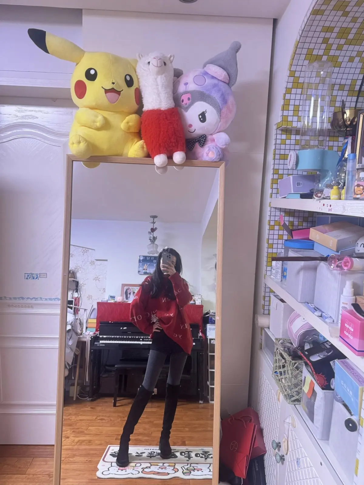 新衣服最好看 今日穿搭 全身镜 保持身材 穿搭