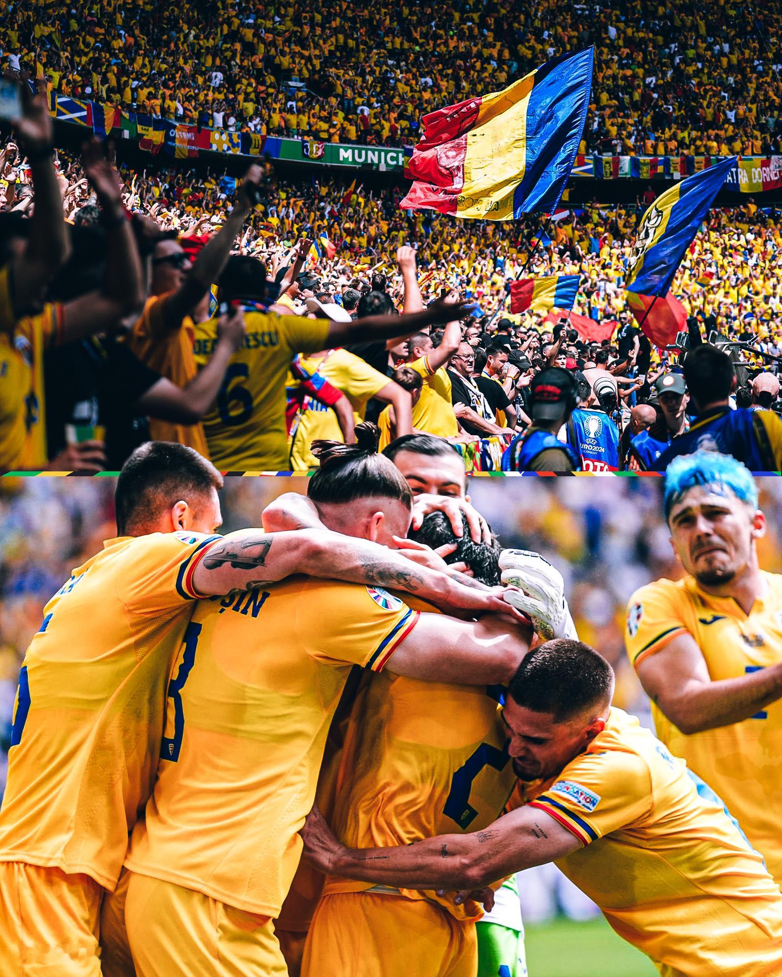 57分钟，罗马尼亚三球领先乌克兰！🇷🇴#罗马尼亚vs乌克兰##欧洲杯# ​​