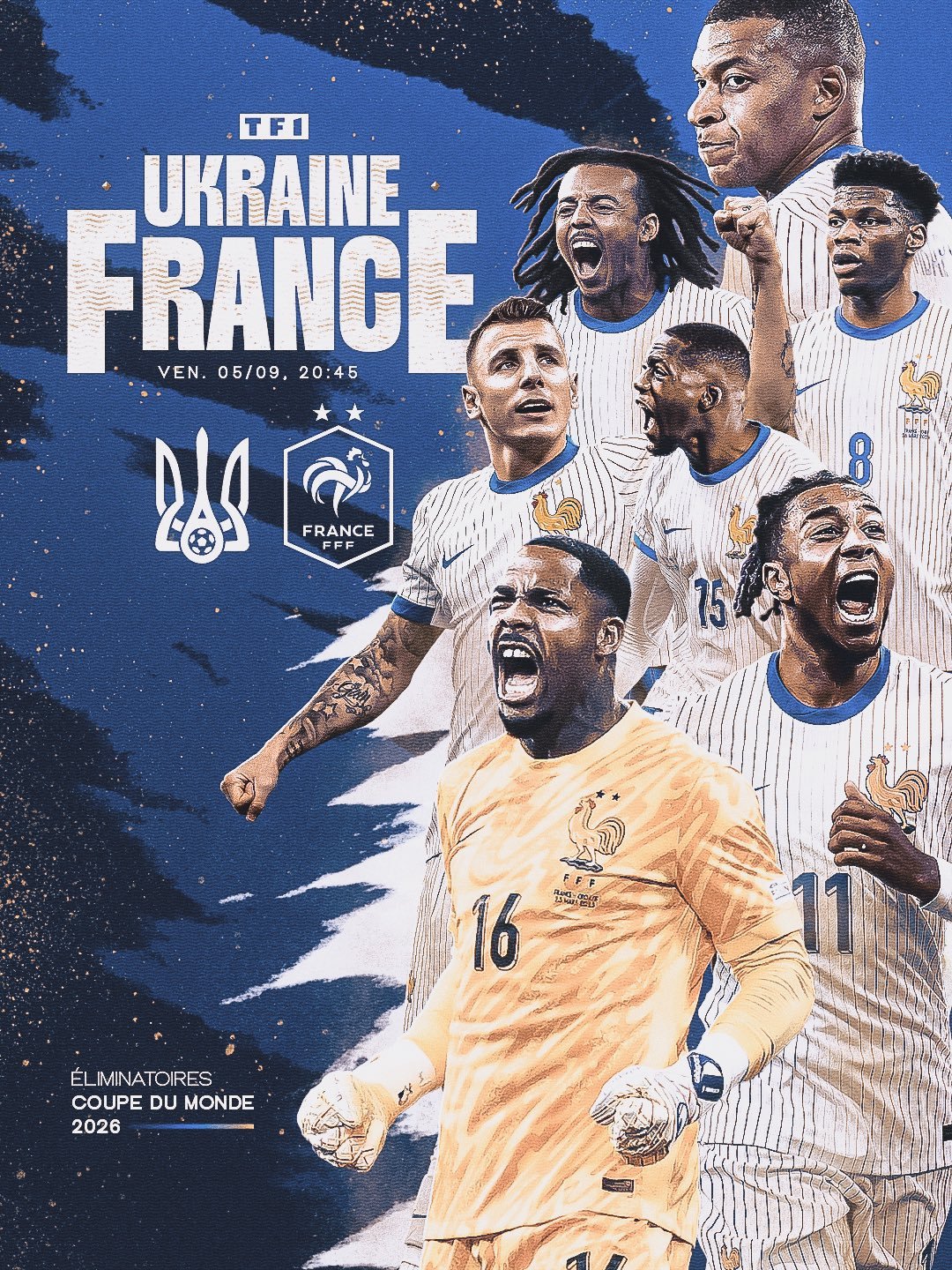 法国球迷俱乐部[超话]  蓝军今晚开启2026年世界杯征程！ 👊🇺🇦乌克兰