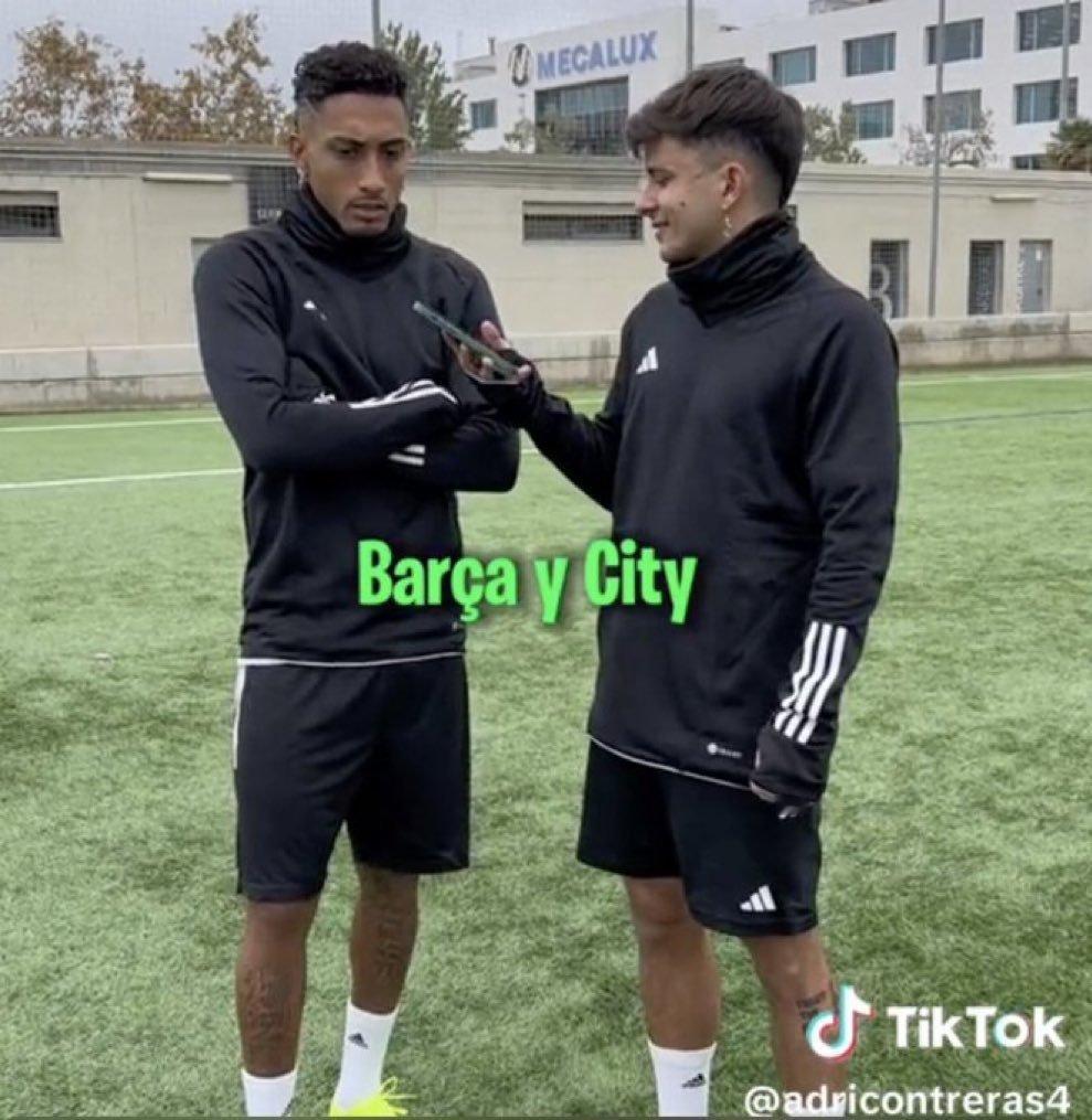 拉菲尼亚对于本赛季欧冠决赛球队的预测，巴萨 vs 曼城。 ​​​