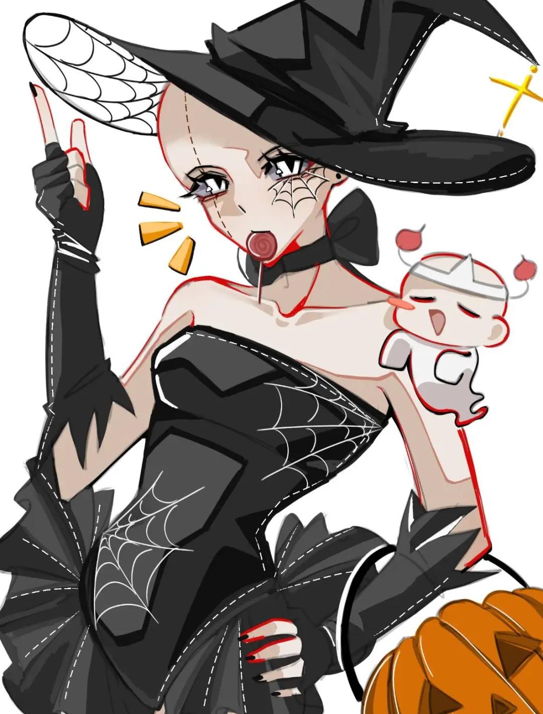 随便画个万圣节模板
万圣节 不给肉就捣蛋