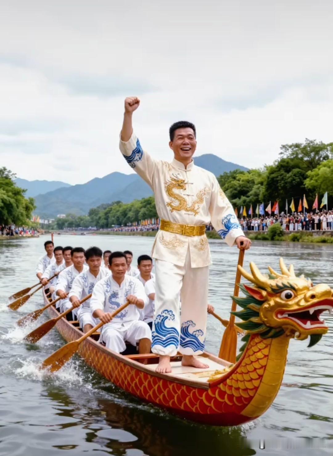击鼓、挥旗、破浪前行，这一刻热血沸腾。生活或许平淡，但心中的那条龙从未沉睡。只要