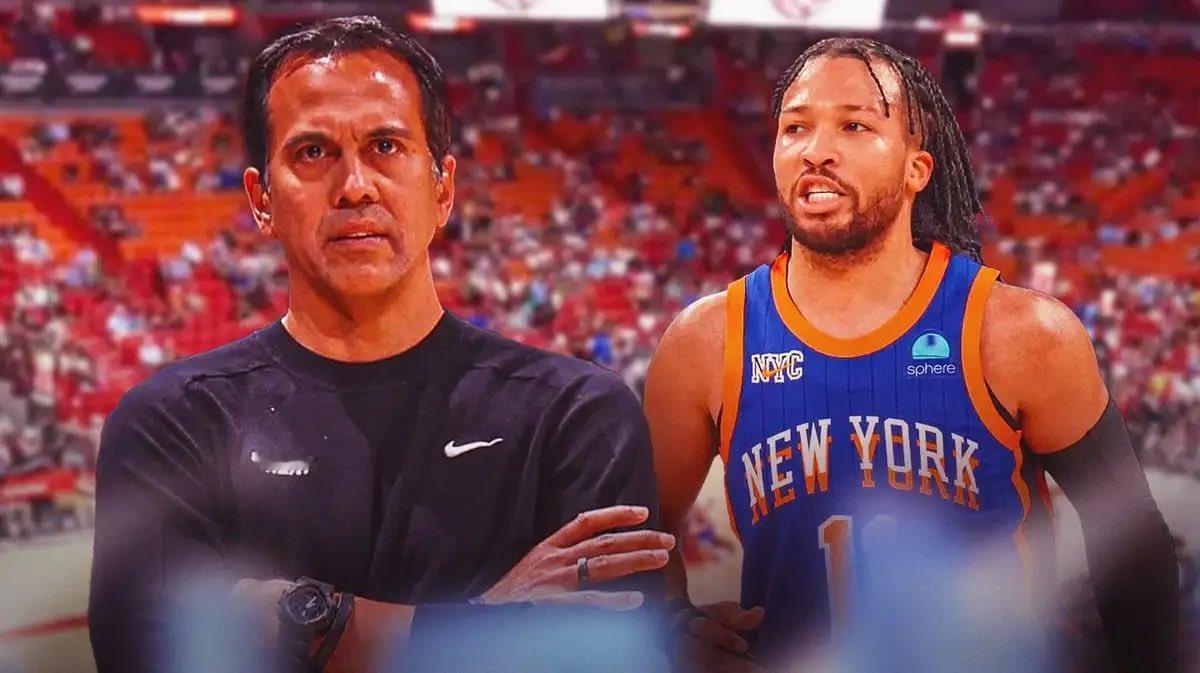 火灾发生后，杰伦·布伦森给斯波发了短信问候。斯波教练今天赛前对杰伦·布伦森的高度