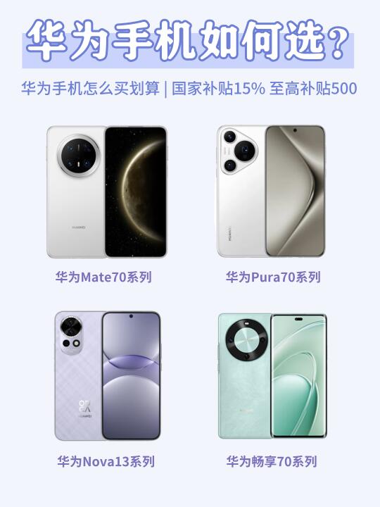 华为手机怎么选？国补购机更优惠！