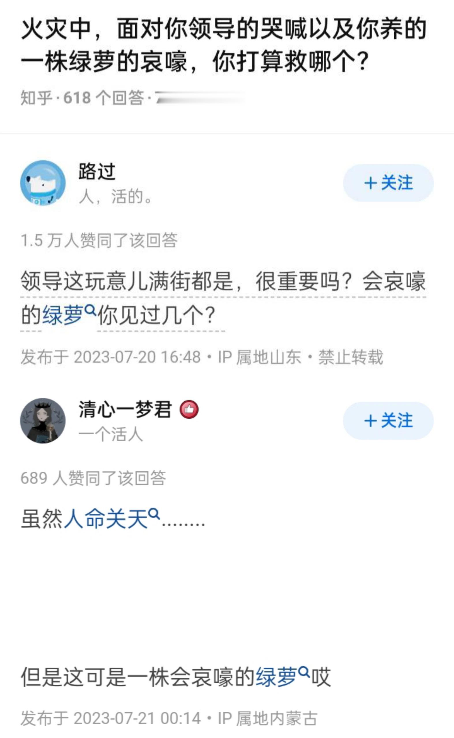 你的领导和你亲手养活的绿萝，你救谁？ ​​​