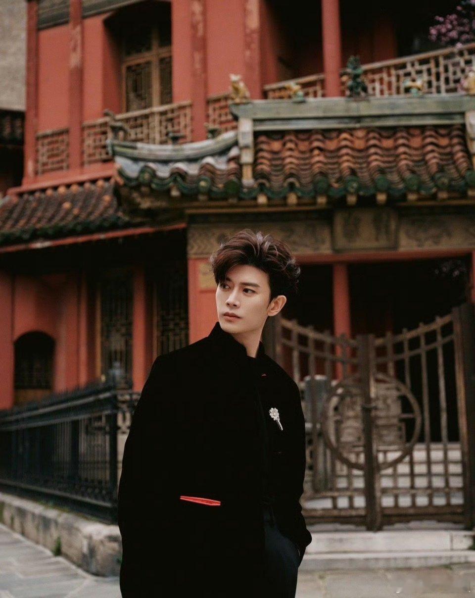 任嘉伦，巴黎街头演绎中式浪漫任嘉伦穿的这个新中式真的很贵气，像一个小王子一样，时