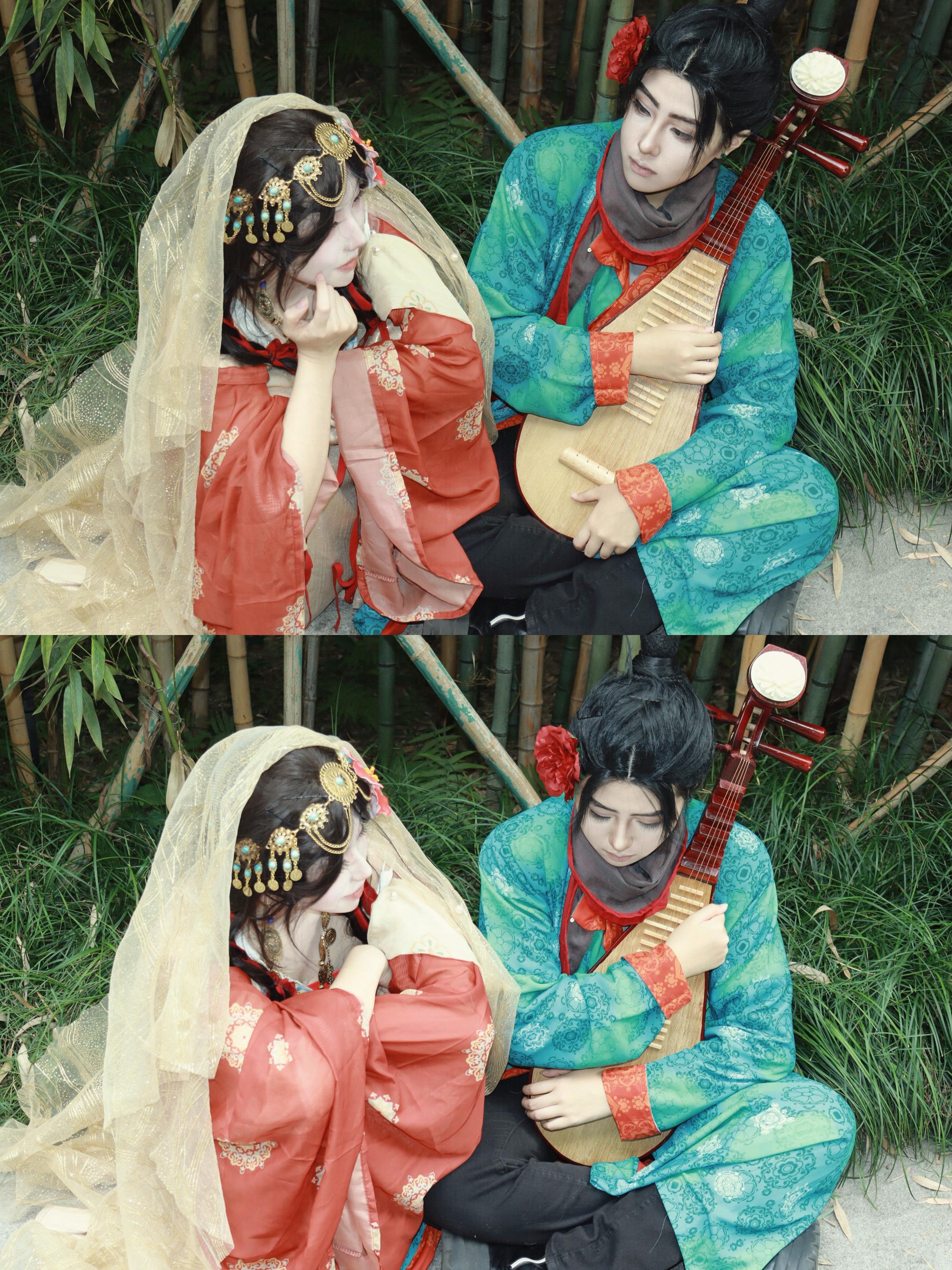 是谁在花港观鱼而我在看你。