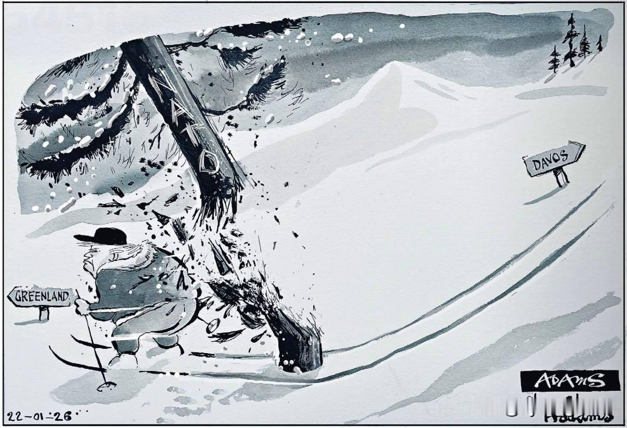 《每日电讯报》认为，特朗普在前往达沃斯的路上走错了路，把北约这棵“大树”给撞倒了