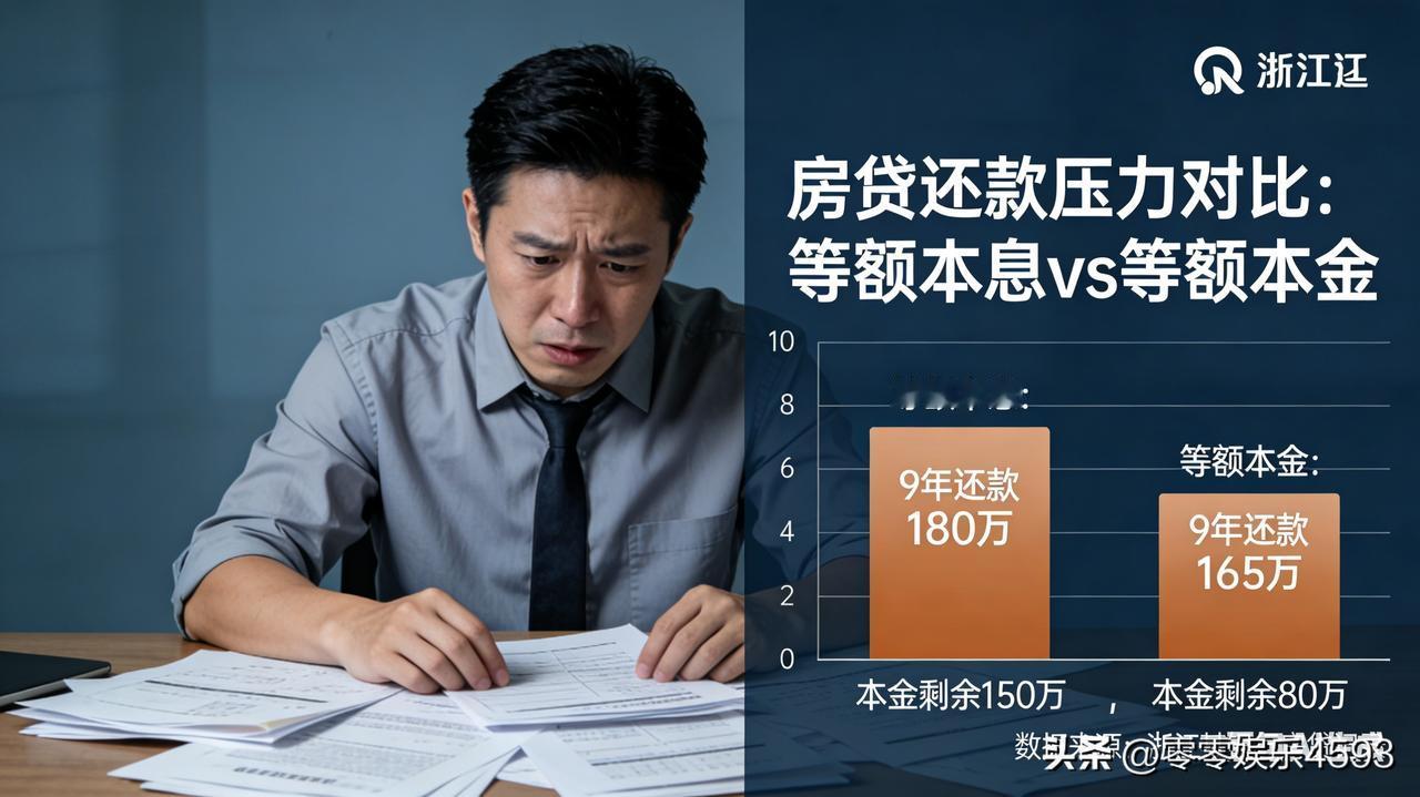 浙江一男子还房贷九年，突然发现本金几乎没减少，银行解释是自己选了 “等额本息” 
