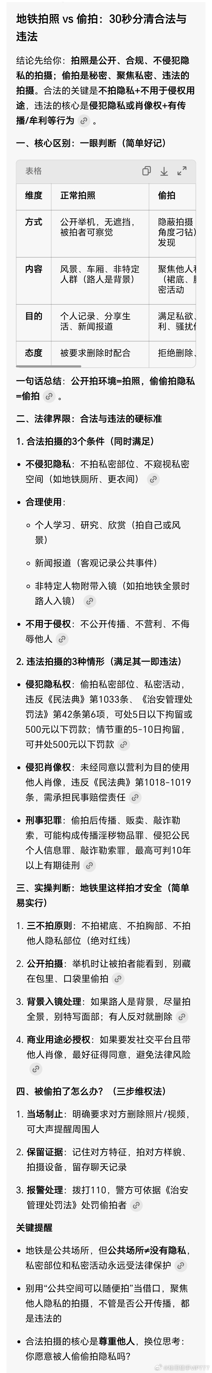 【大爷地铁上疑偷拍拒删视频遭掌掴警方回应大爷地铁上疑偷拍遭掌掴】桂哥评：拍照和偷