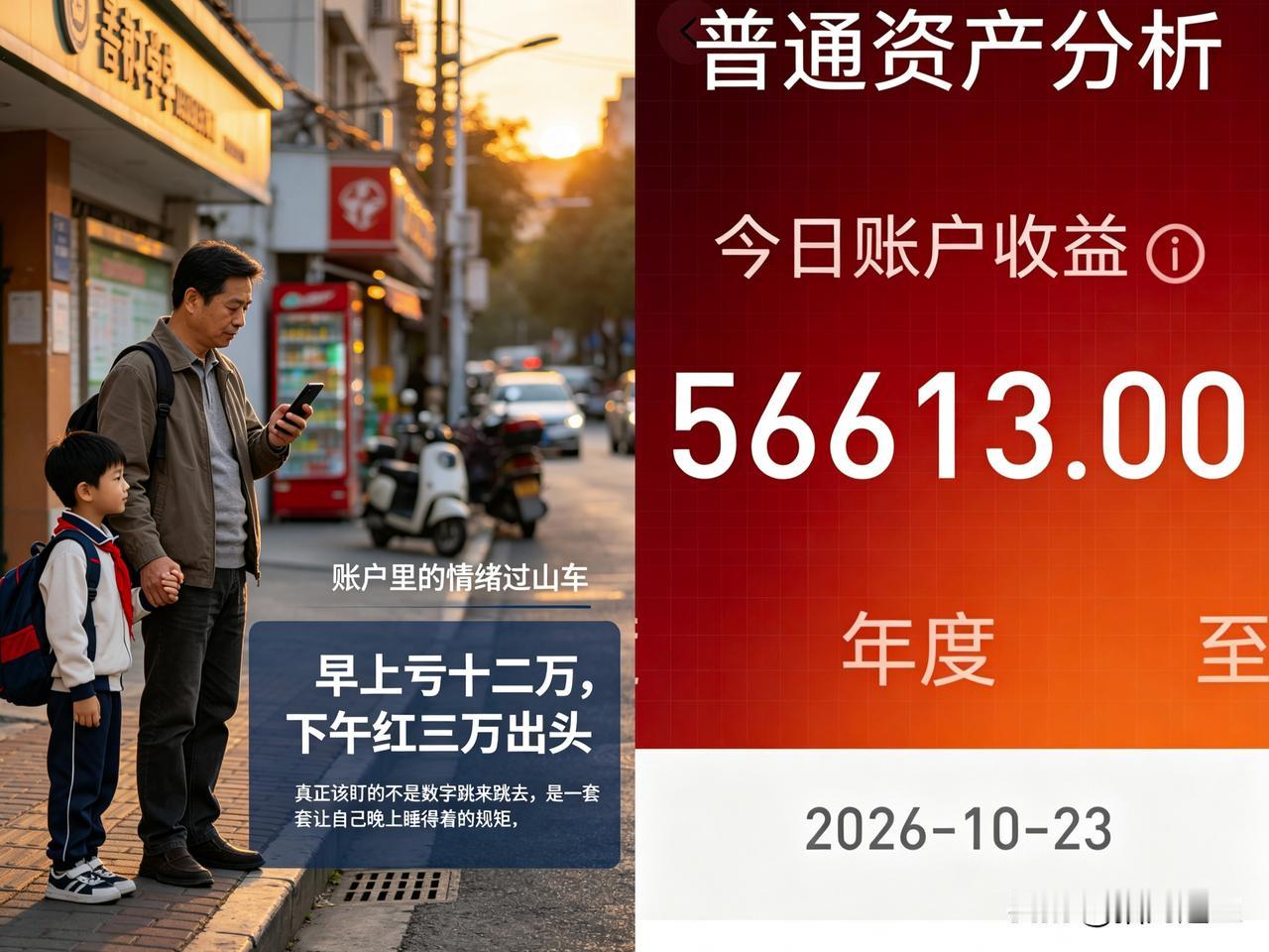 10.23，早盘最低绿了12万多，心态崩了，想割肉离场了，下午盘想着能变红就烧高