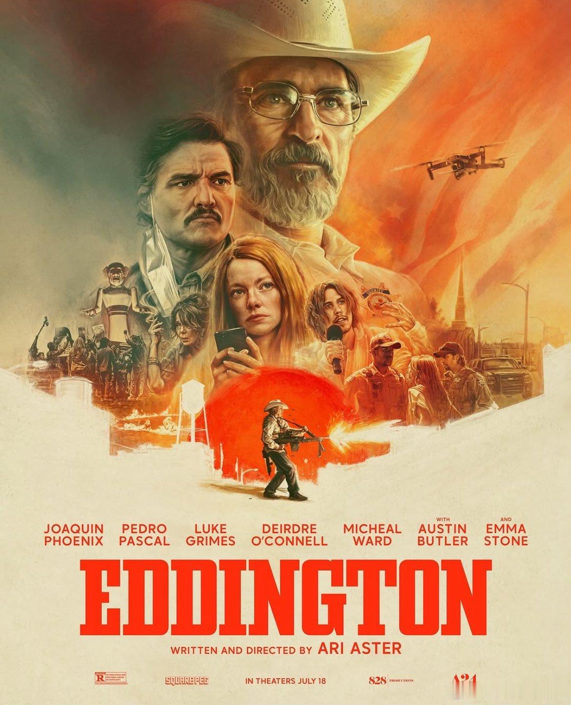 Emma stone艾玛斯通参演的新片《Eddington》发布新海报和角色海报