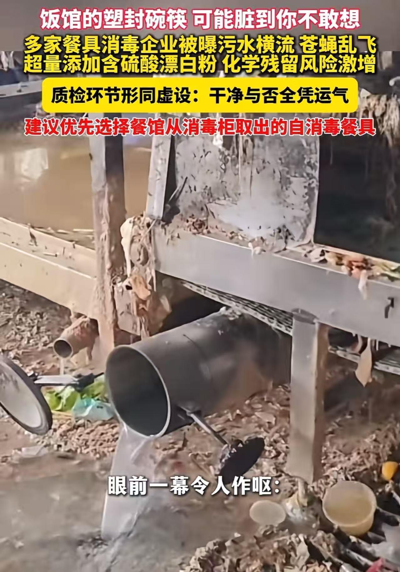 在外面吃饭的人天塌了！饭馆的塑封碗筷可能脏到你不敢想！网友：三百六十行  行行要