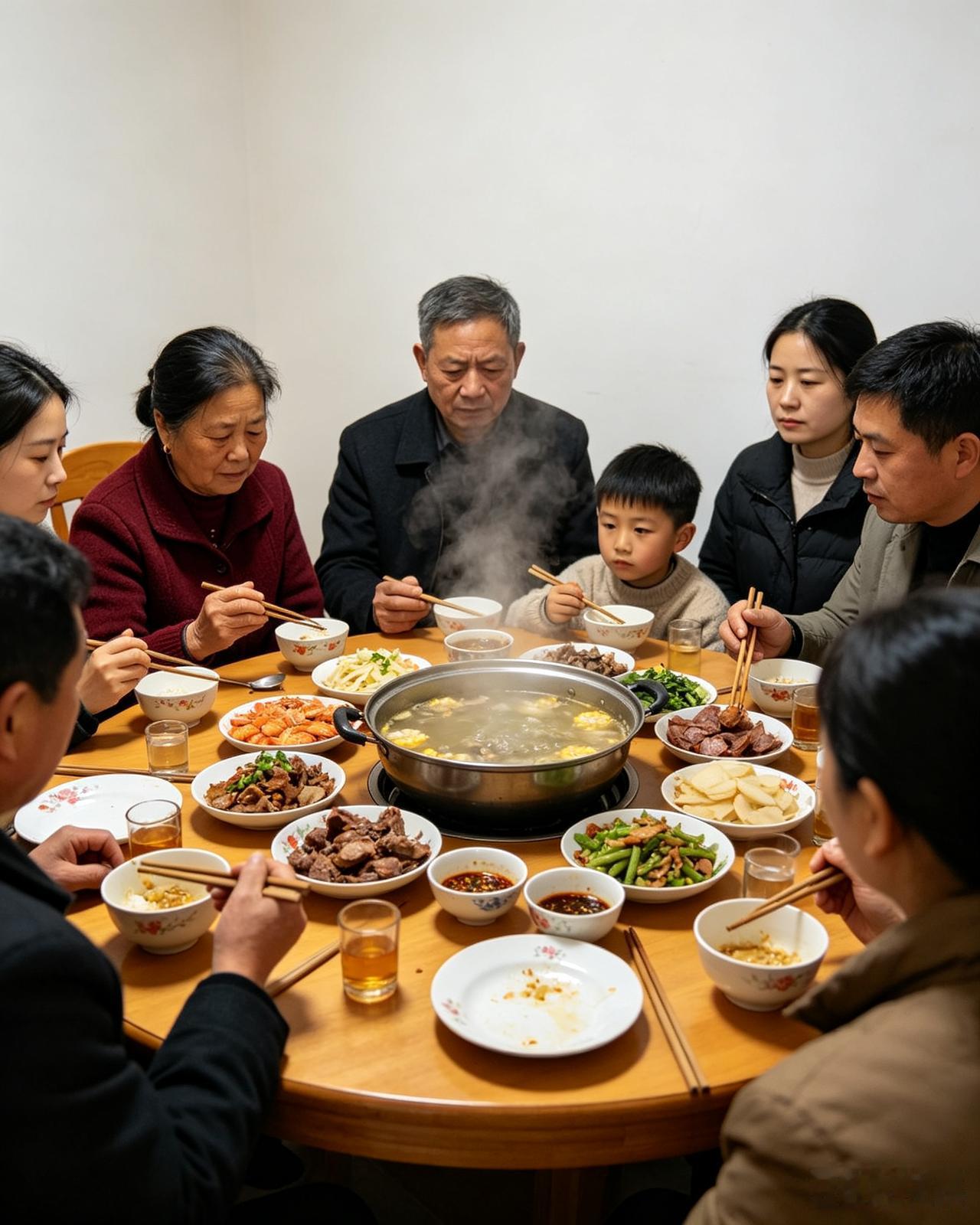 满满一锅菜全被儿媳妇倒掉了，就因为我随手用自己的筷子夹了菜。
 
放假了，儿子和
