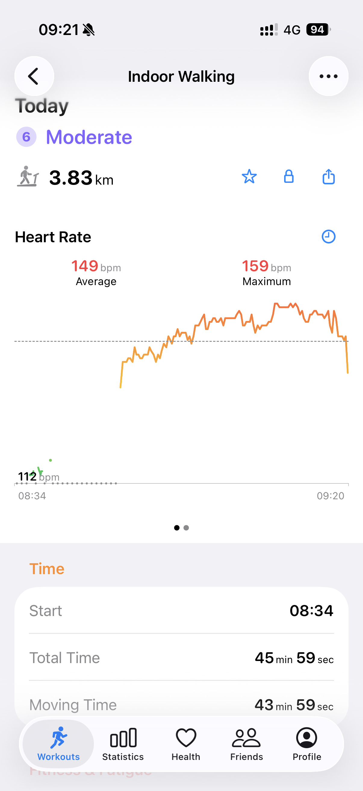 每天45分钟跑步机爬坡，神清气爽～ 