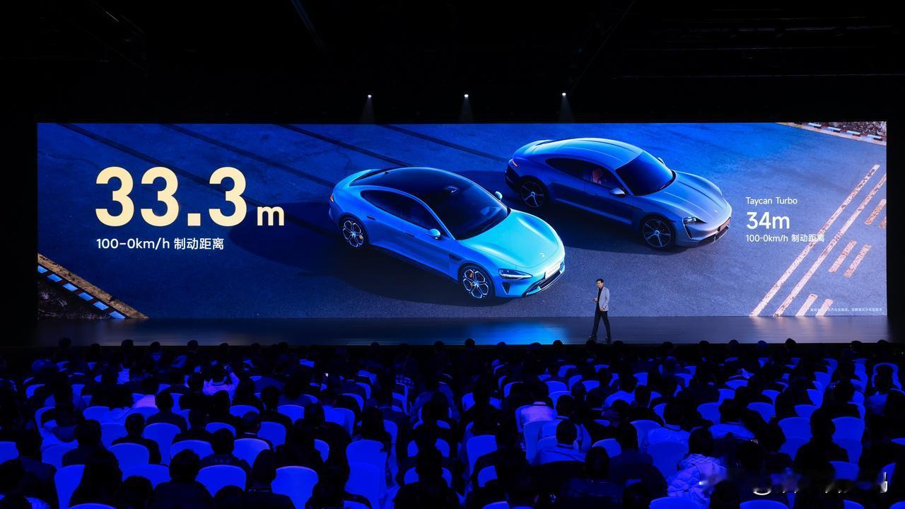 小米SU7的速度很快啊，零百加速只需要2.78s，最高时速265km/h，100