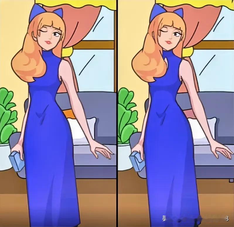 金发美人，娇美如花
考眼力8处不同能找到吗[灵光一闪]