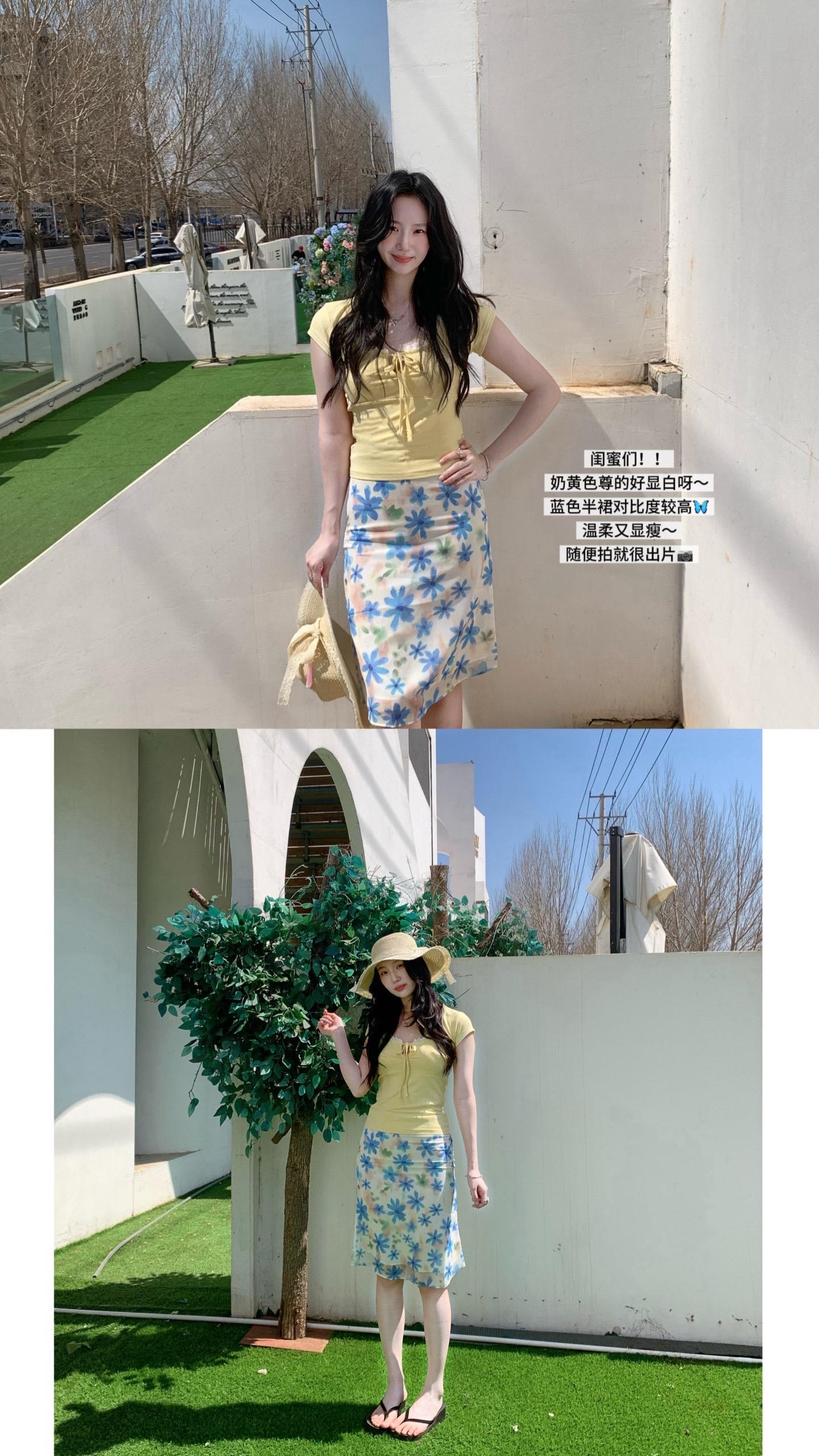 韩女春日度假感穿搭📒。