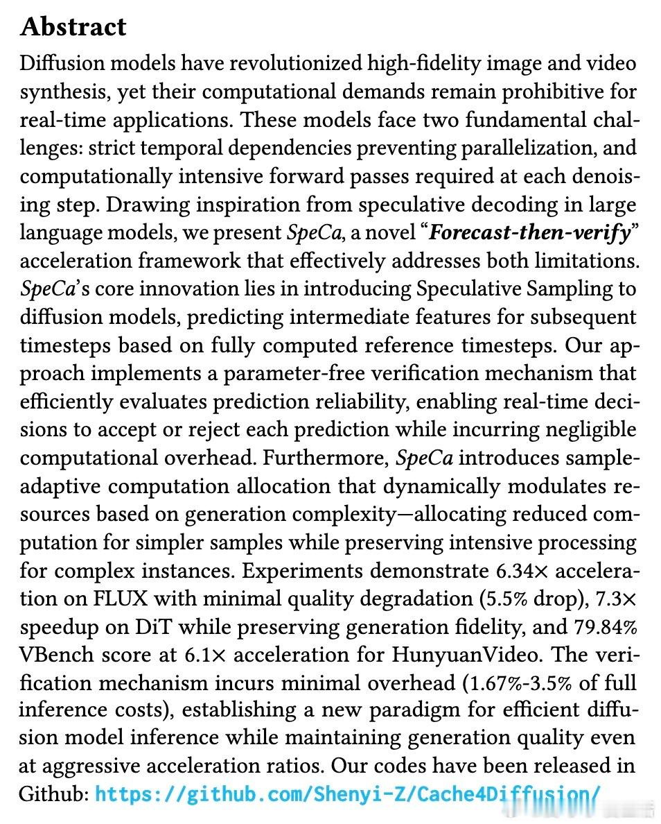 [LG]《SpeCa: Accelerating Diffusion Trans