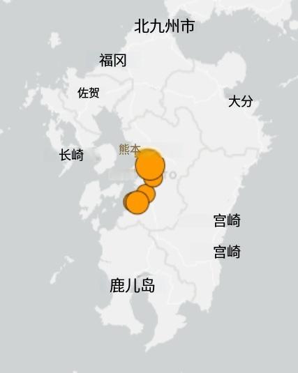 熊本地震，主震的震中距离大城市太近了，几乎就在市中心。好消息是出了城才是阿苏火山
