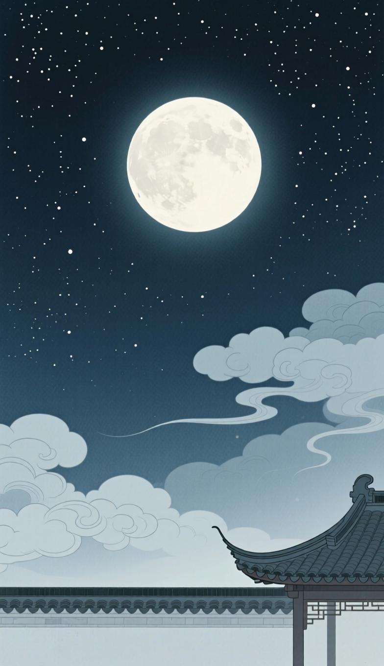 打卡文案（直接复制）
 
千里共明月
一轮明月寄相思，天涯之人共赏清辉。
无论身