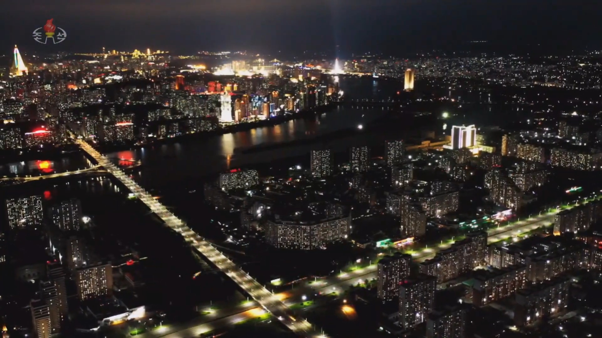 朝鲜平壤夜景 ​​​