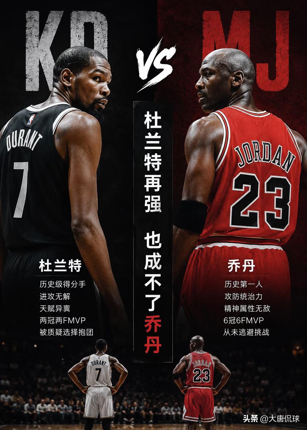 杜兰特再得三万分也白搭——三个理由证明他成不了第二个乔丹！

天赋可以接近，心智