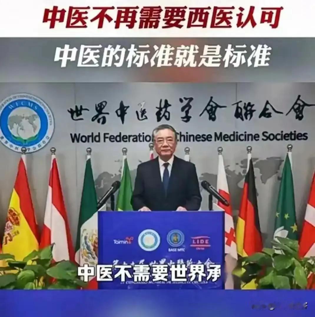 这话精准到位！中医本就有自身完整体系与标准，中国的中医标准，就是世界的中医标准，