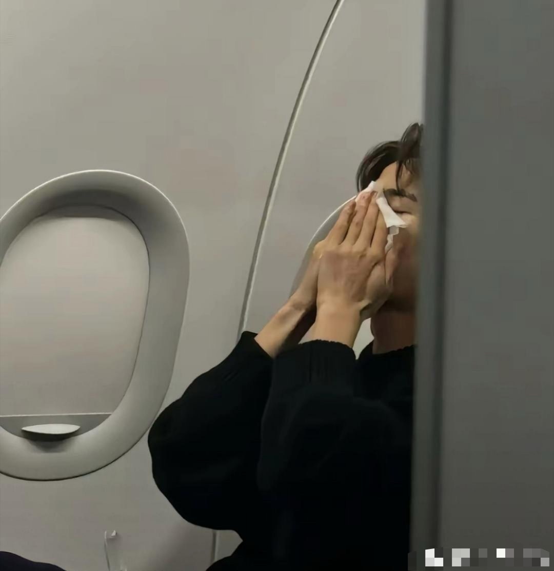 飞机上偶遇素颜的张凌赫 路人视角也挺帅的 张凌赫吃粽子蘸白糖 