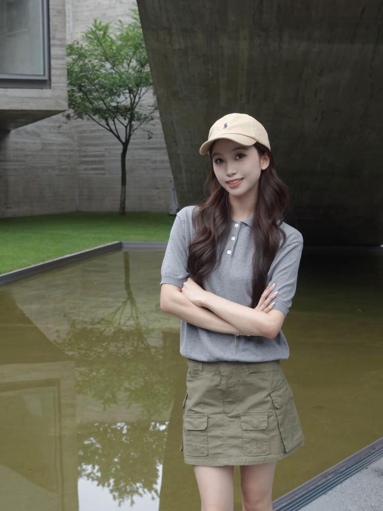 今天穿什莫元气polo衫 初夏穿搭 ootd清新感 清冷感ootd