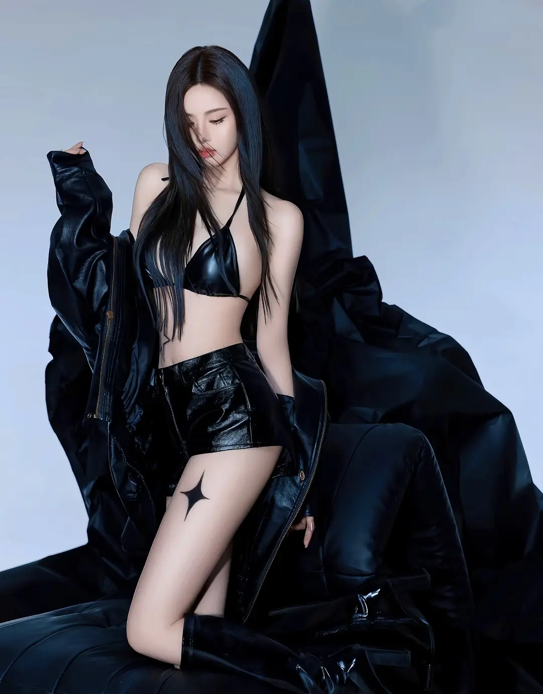 模特美女 美女写真 短裙穿搭 服装拍摄 无任何不良引导
