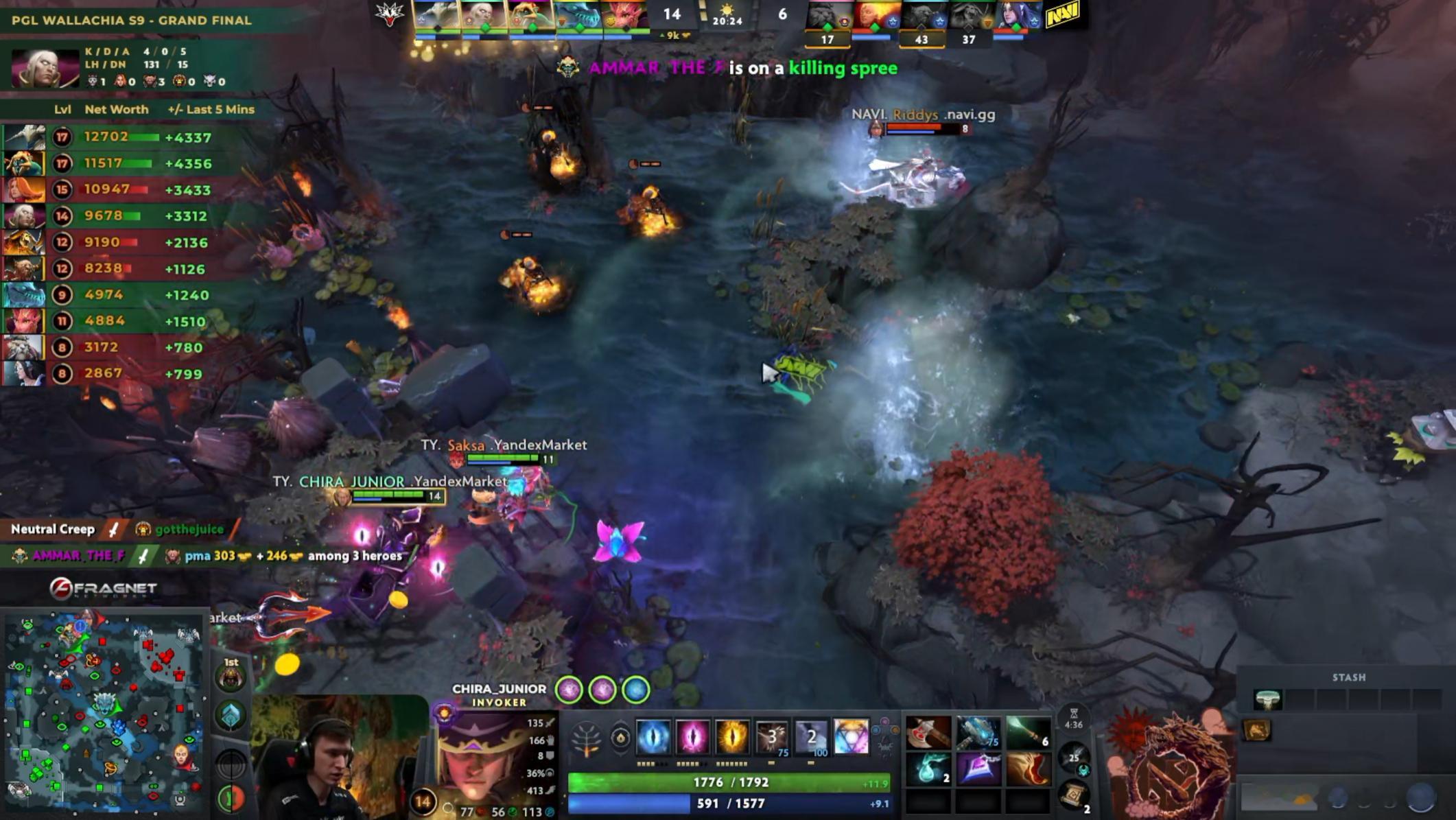 DOTA2 PGL瓦拉几亚第九季淘汰赛决赛Yandex对阵Na'Vi战队BO5第