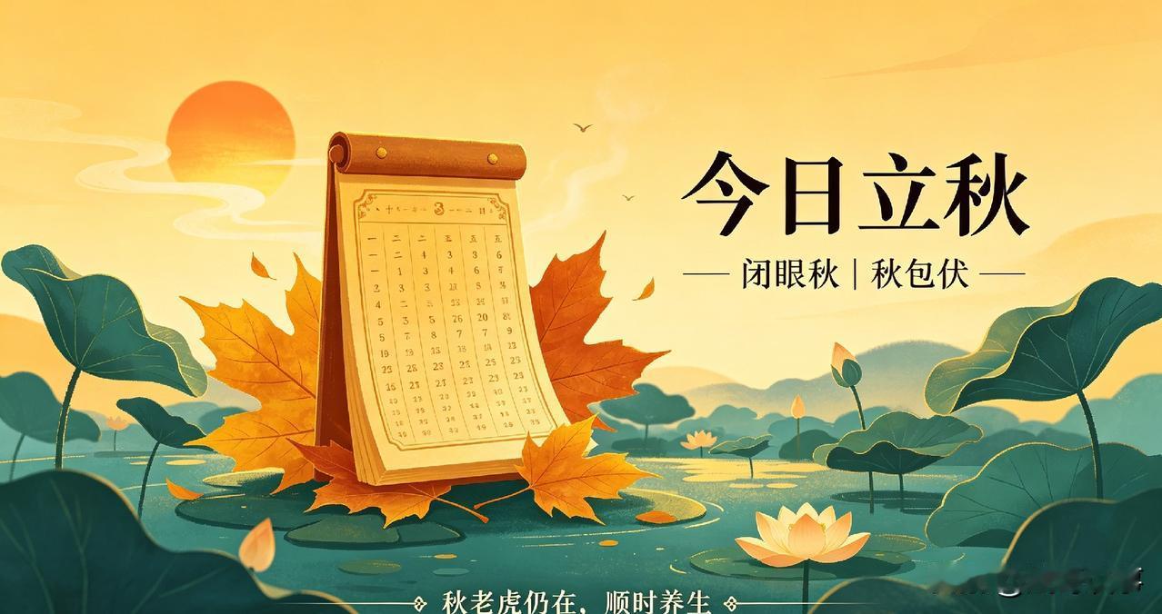 今天立秋！今年是"闭眼秋"+"秋包伏"，几件事再忙也要注意

时间过得真快，感觉
