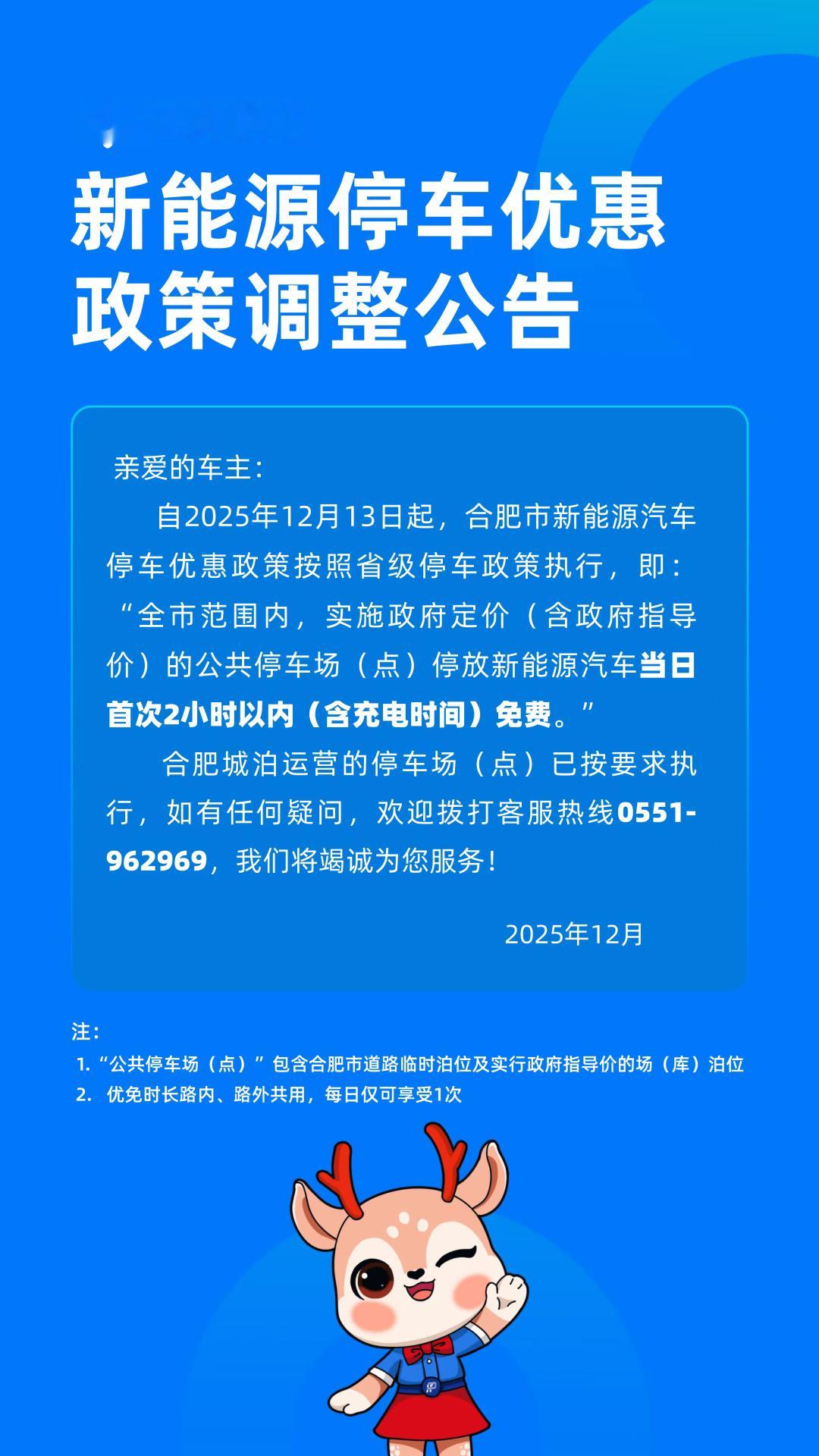 新能源政策退坡的不仅仅是购置税和补贴，还有地方的一些优惠政策，合肥之前是城泊车位