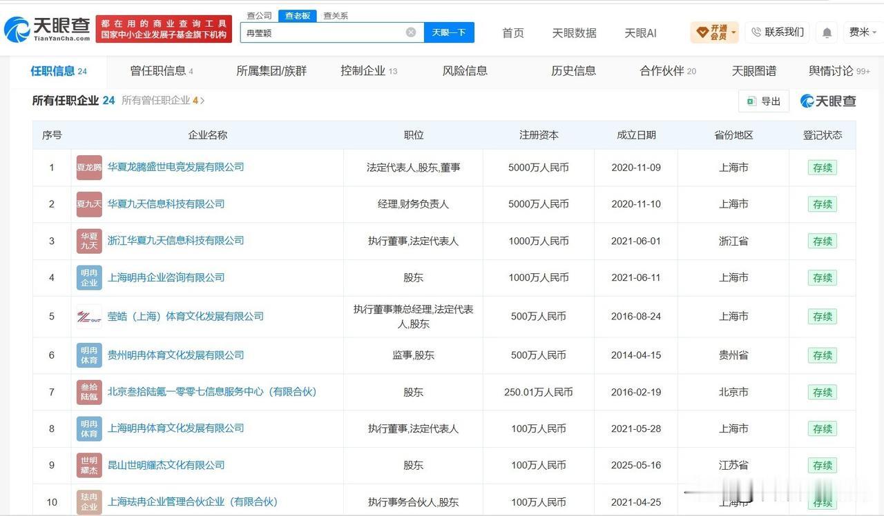 【邹市明冉莹颖仍存商业关联 邹市明冉莹颖仍共同持股多家企业】邹市明冉莹颖综艺再争