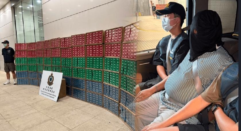 香港海关今日（3日）中午于文锦渡路展开突击行动，在一个物流场内截查一个40呎货柜