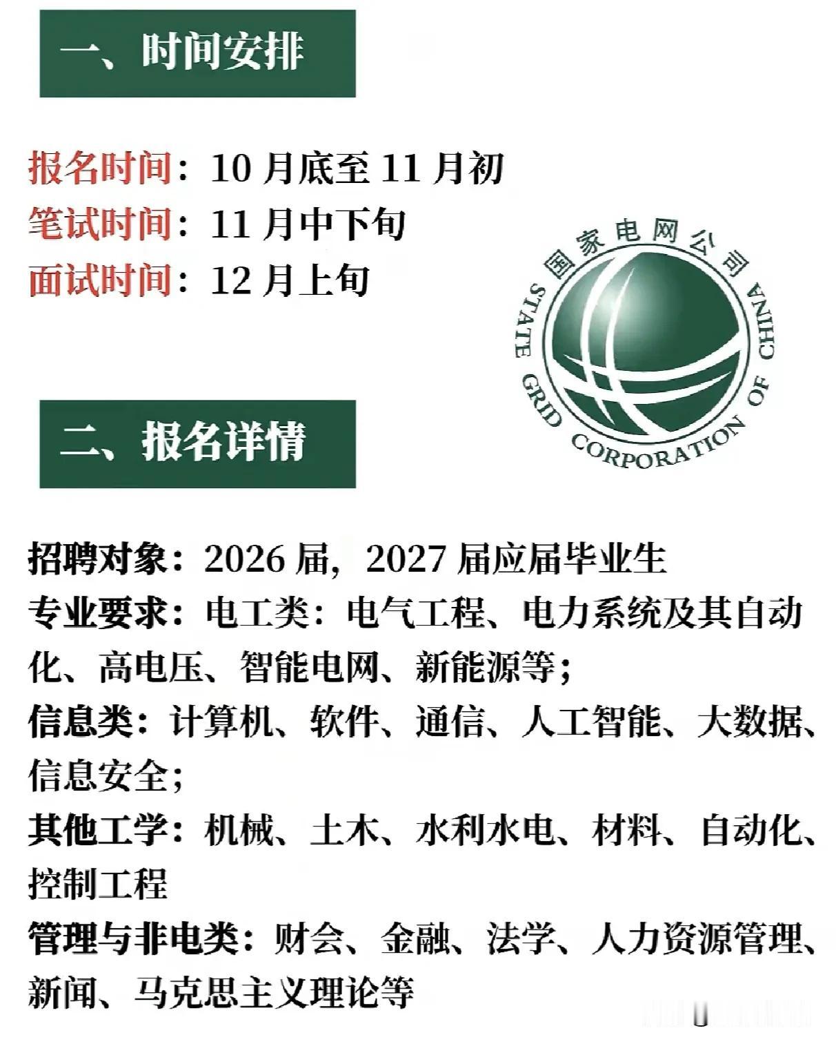 同学们，国家电网公司作为中国能源行业的龙头央企，每年校招都是万千学子眼中的“金饭