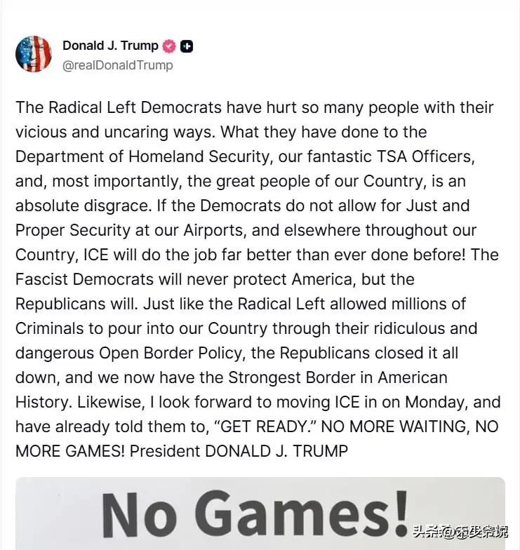 到底谁是“法西斯”？特朗普与民主党“剑拔弩张”
特朗普通过社交媒体发文称“邪恶的