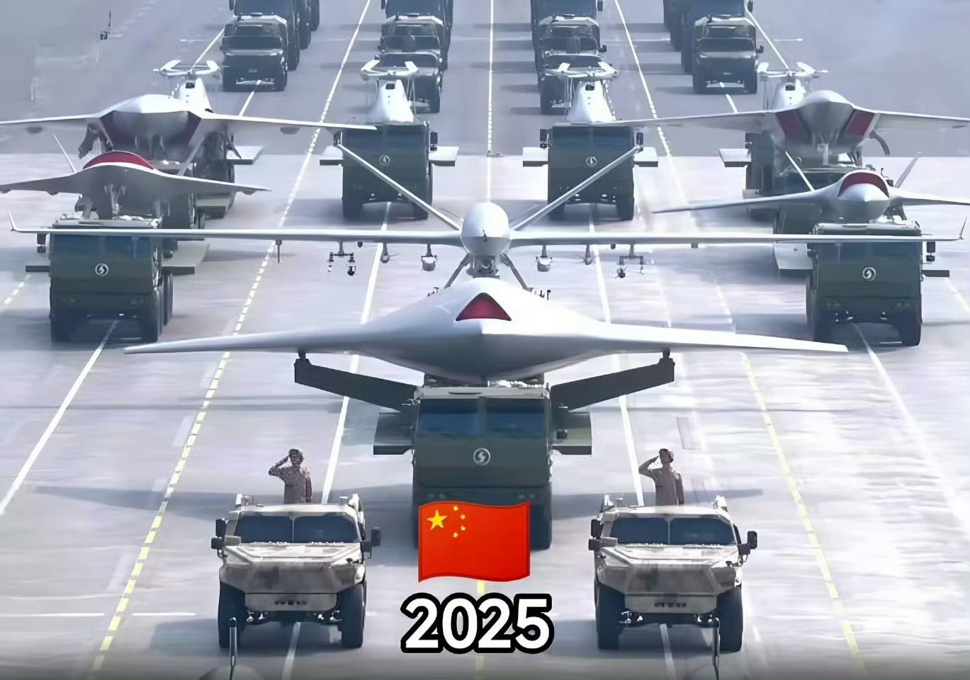 九三大阅兵的无人机群和美国阅兵式的无人机……九三盛大阅兵 ​​​